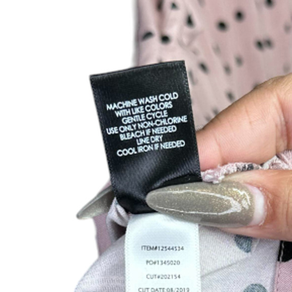 Torrid Polka Dot Mauve Pink Button Front A Line Tank Top Cinch Back Size 0 L 12 - Picture 7 of 8